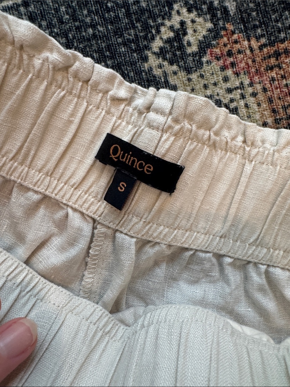 Quince 100% European Linen High Waist Shorts | Women’s Small | Flax - Picture 3 of 4